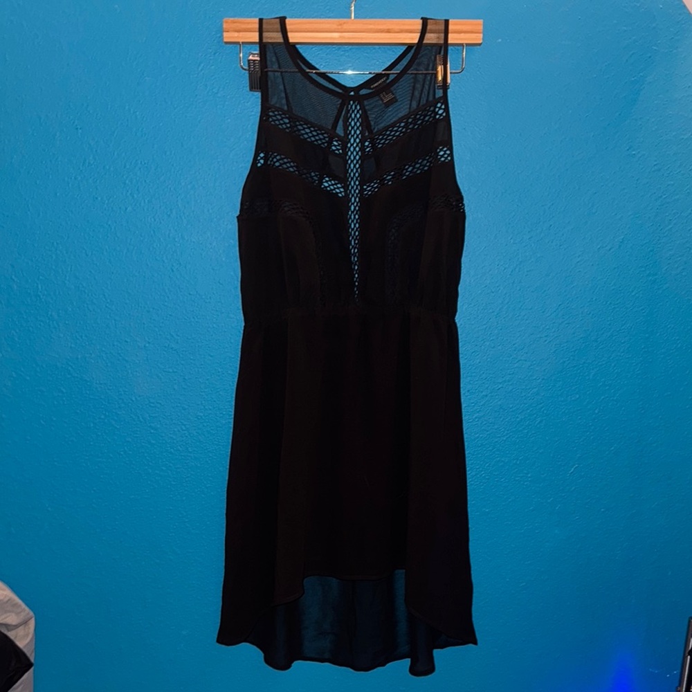 Forever 21 Elegant Black Sheer Sleeveless Dress